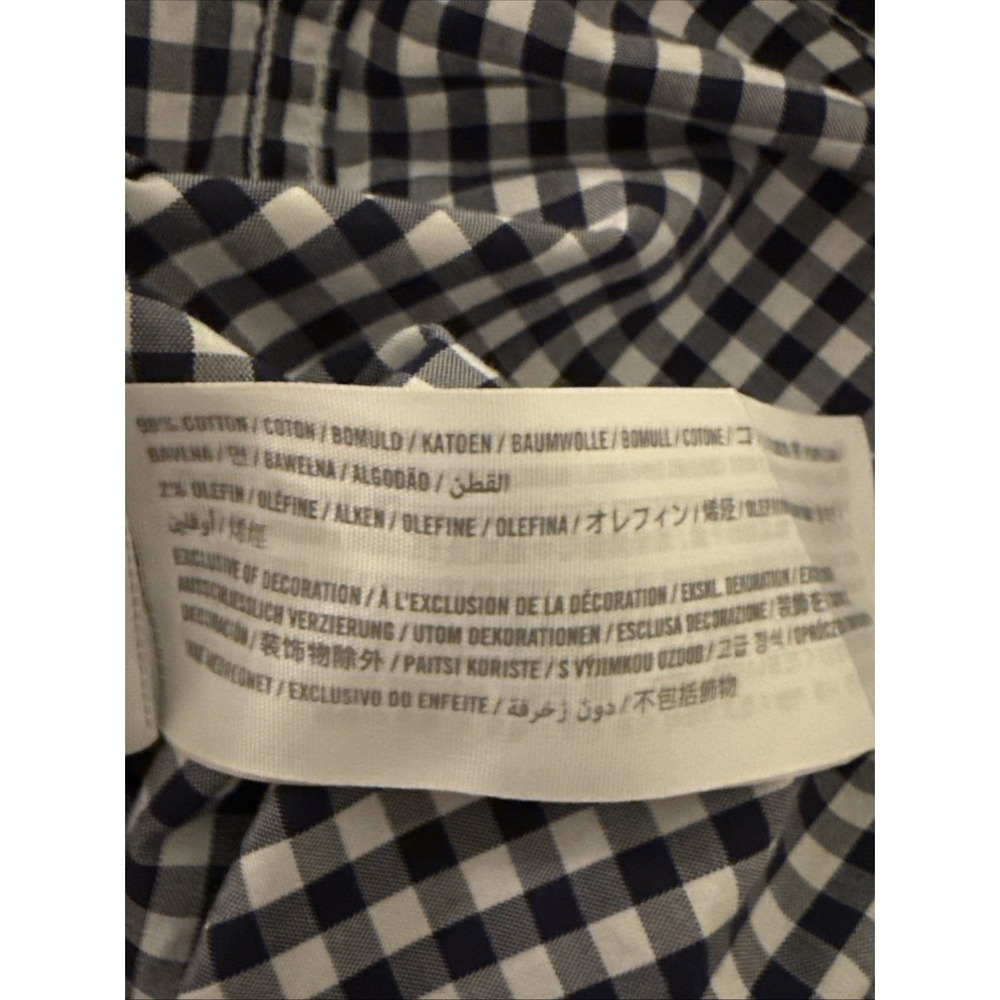 Abercrombie & Fitch Shirt Mens Small Blue/White Gingham Plaid Long Sleeve Preppy - Picture 7 of 8